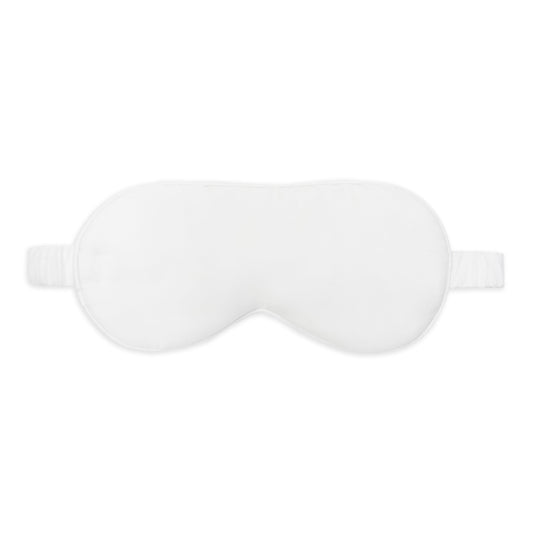 Essential Silk Sleep Eye Mask in White (Eucalyptus Silk)