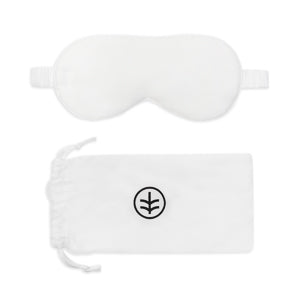 Essential Silk Sleep Eye Mask in White (Eucalyptus Silk)