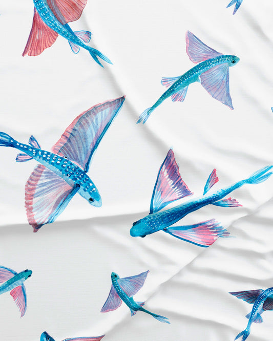 Womens Chemise Nighty - Flying Fish White