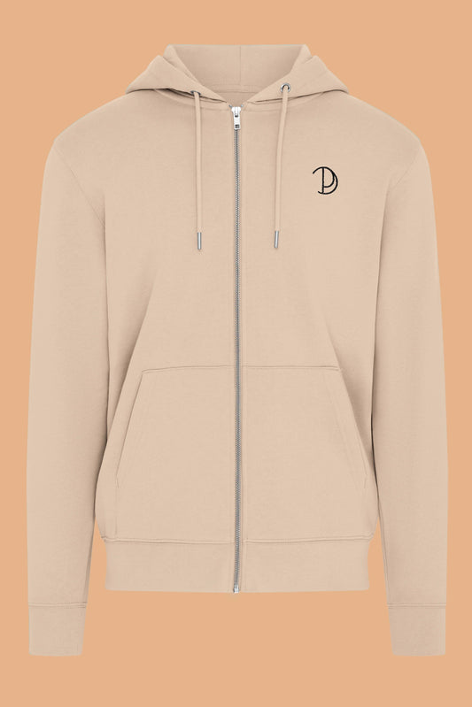 Embroidered P Zip-Up Hoodie