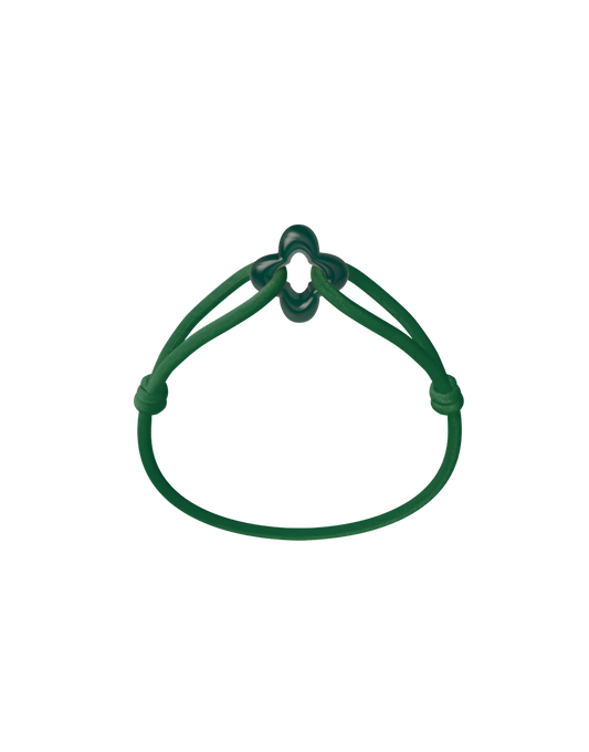 Green Clover Cord Bracelet