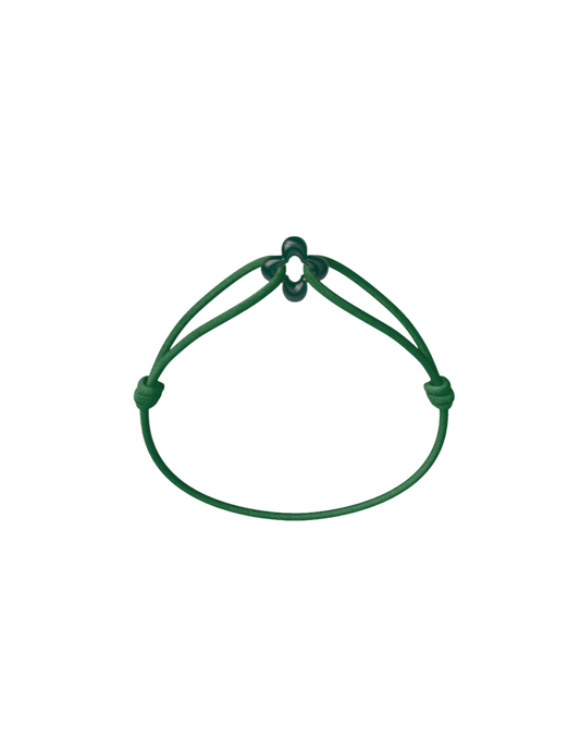 Mini Green Clover Cord Bracelet