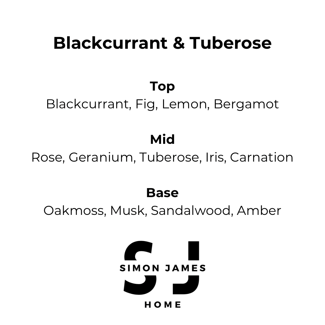 Blackcurrant & Tuberose Handmade Soy Wax Candle