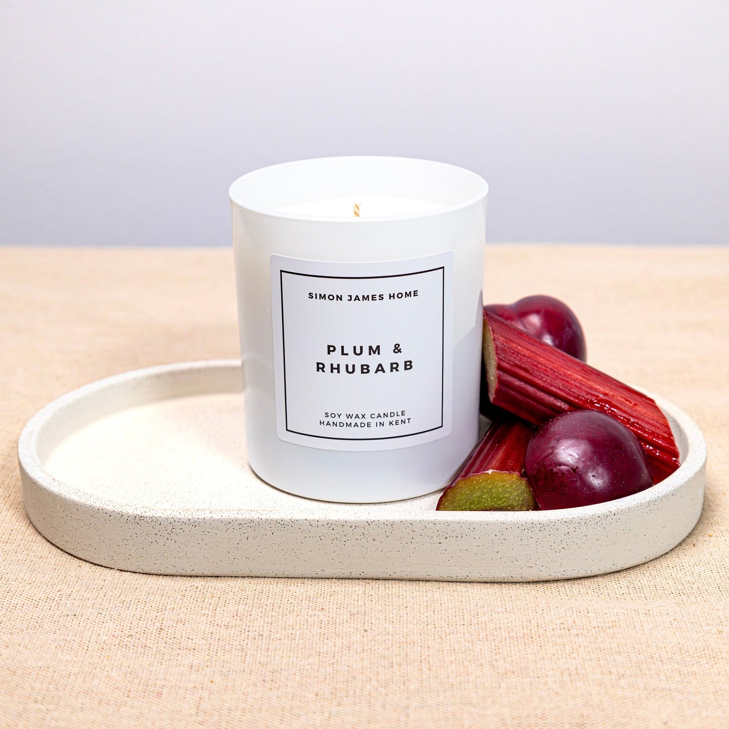Plum & Rhubarb Handmade Soy Wax Candle