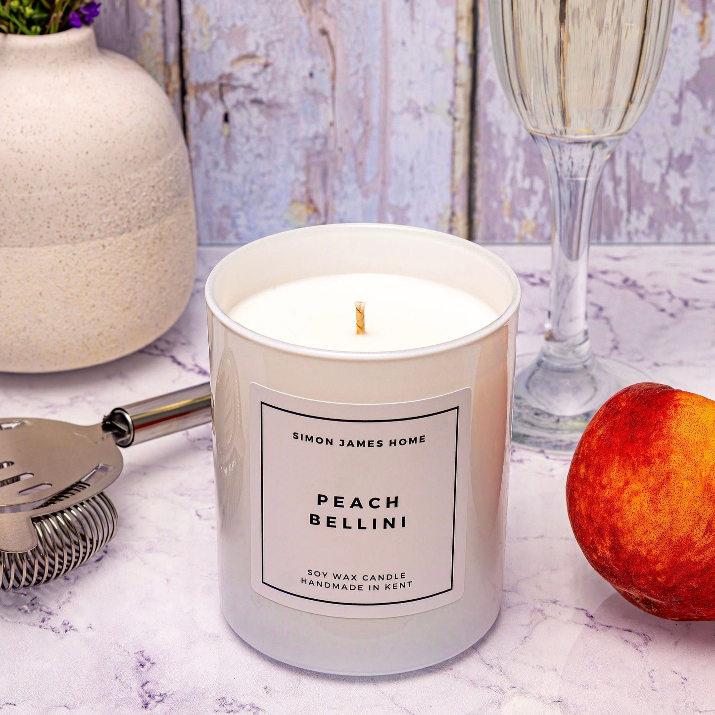 Peach Bellini Handmade Soy Wax Candle