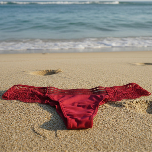 Love In A Mist Women's Brazilian Knickers In Wine