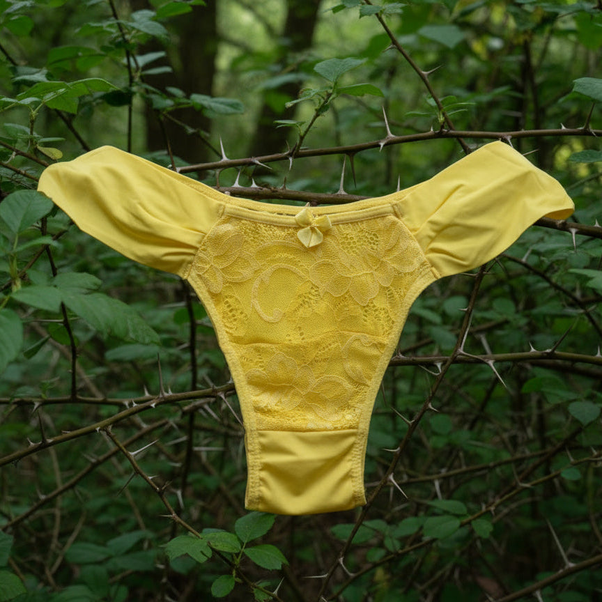 Morning Glory Women's Brazilian Knickers In yellow
