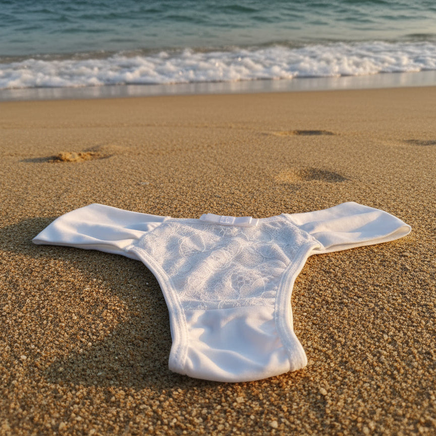 Morning Glory Women's Brazilian Knickers In White