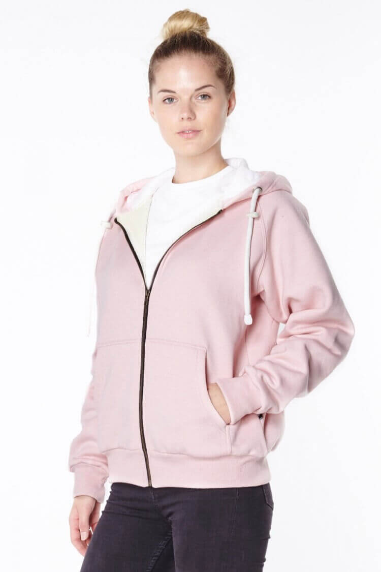 Knife Resistant Anti Slash Hooded Top in Pink