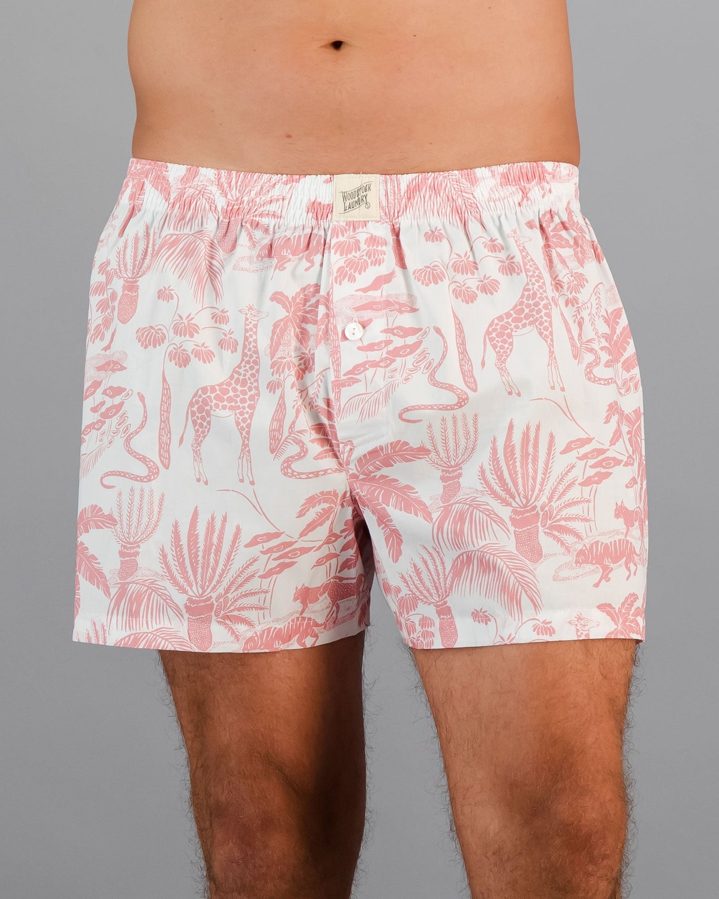 Mens Boxer Shorts - Safari Pink