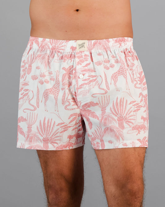 Mens Boxer Shorts - Safari Pink