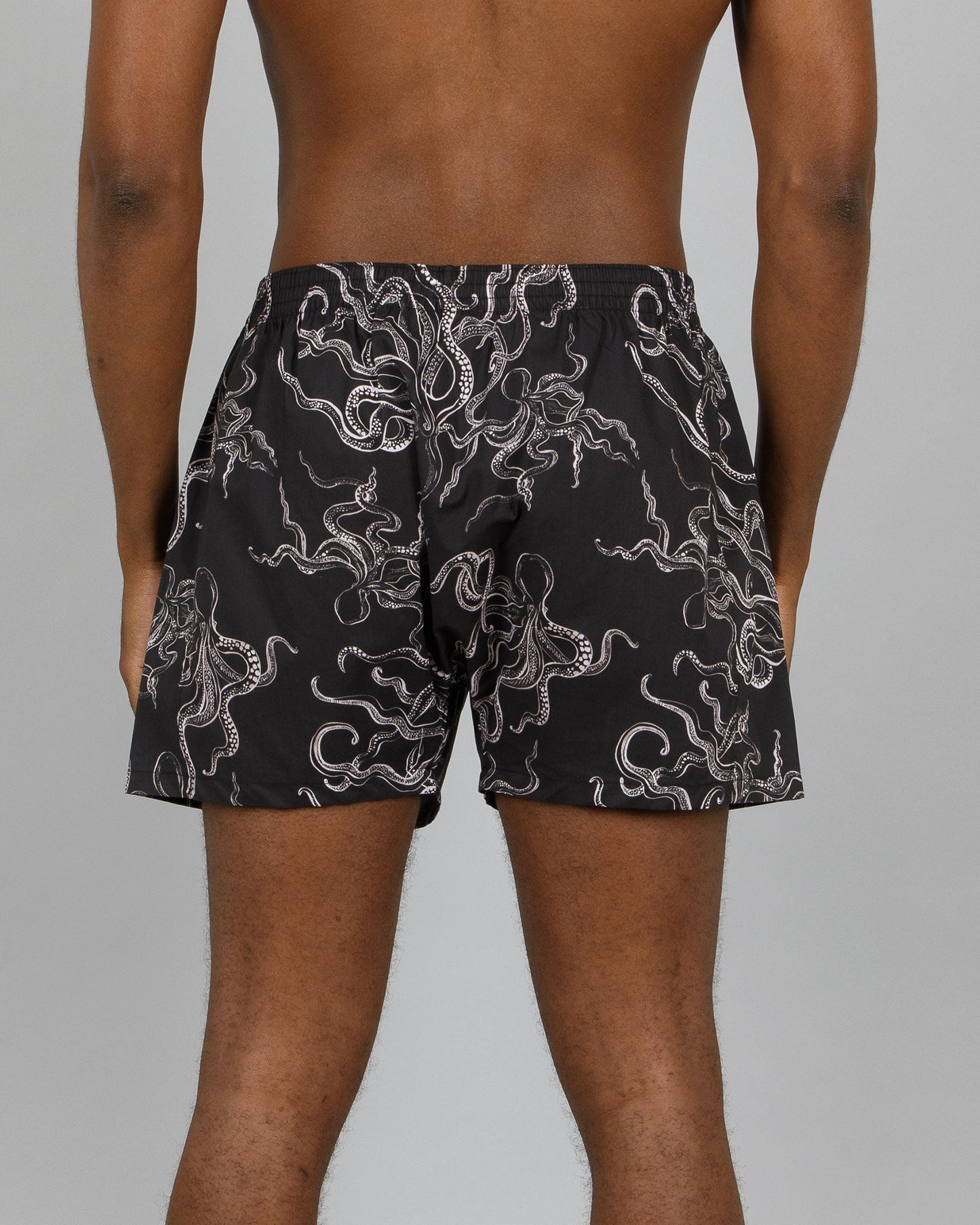 Mens Boxer Shorts - Octopus Black