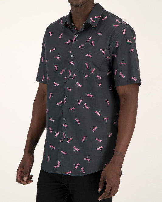 Mens Holiday Shirt - Dragonflies