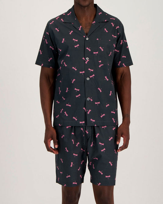 Mens Short Pyjamas - Dragonflies