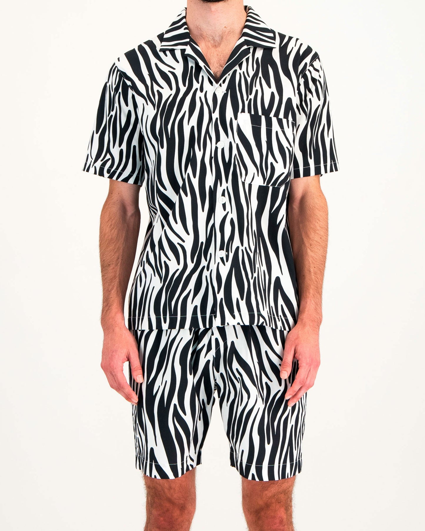 Mens Short Pyjamas - Zebra