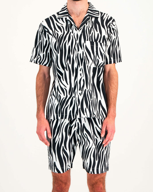 Mens Short Pyjamas - Zebra