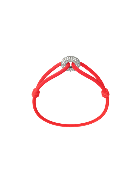 Silver Soho Pavé Cord Bracelet