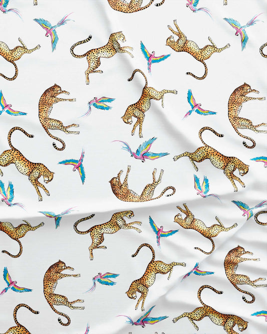 Girls Camisole Pyjamas - Playing Cheetahs