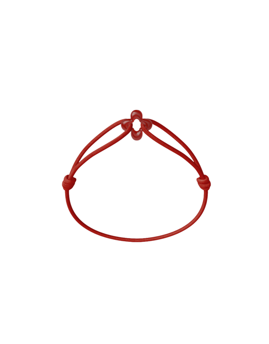 Mini Red Clover Cord Bracelet