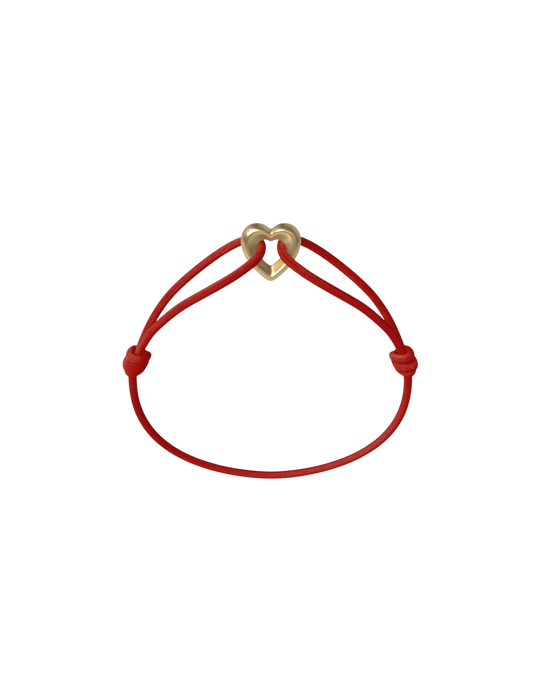 Golden Heart Cord Bracelet