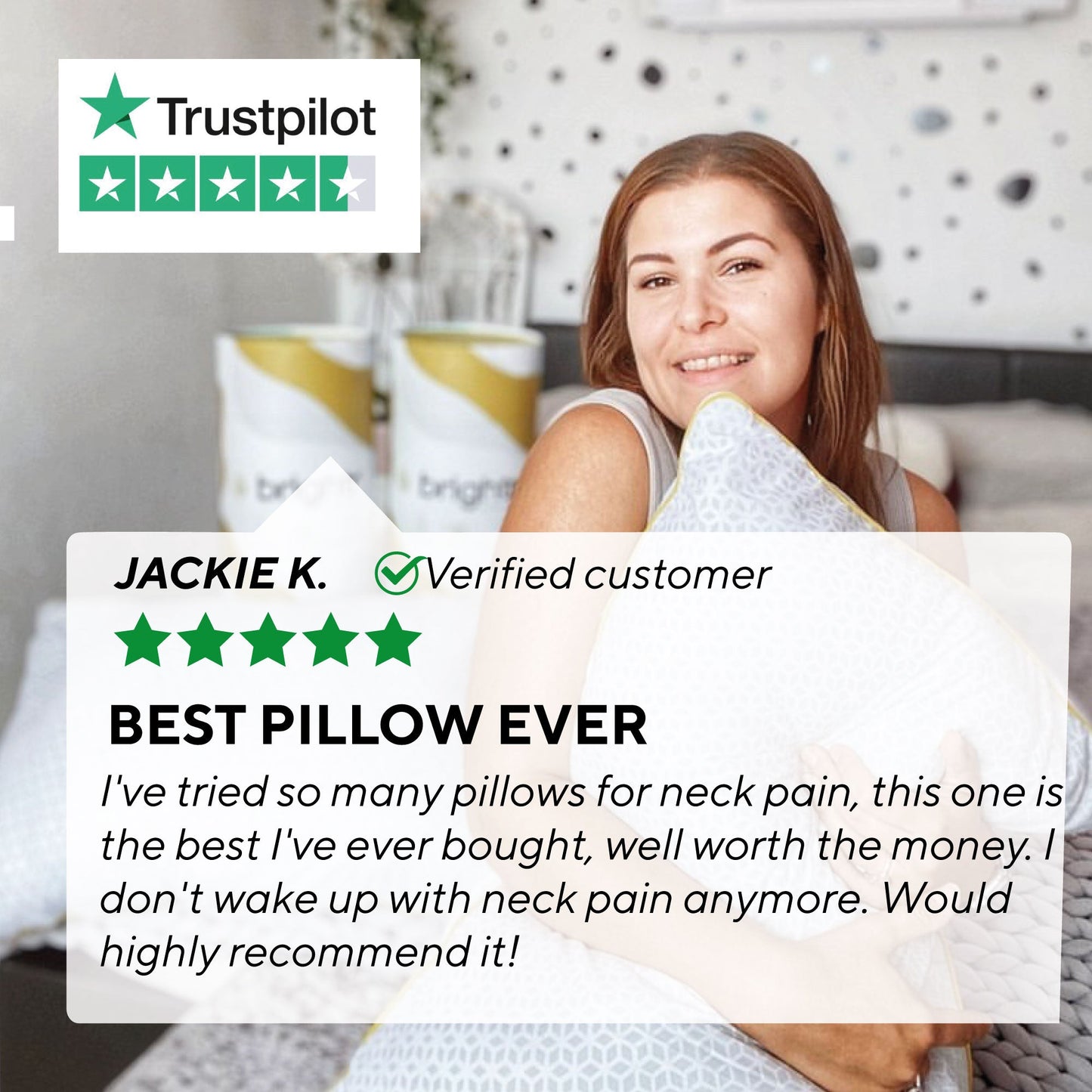 Brightr® Luna adjustable memory foam pillow bundle