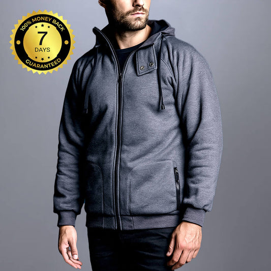 Knife Resistant Anti Slash Hooded Top in Grey