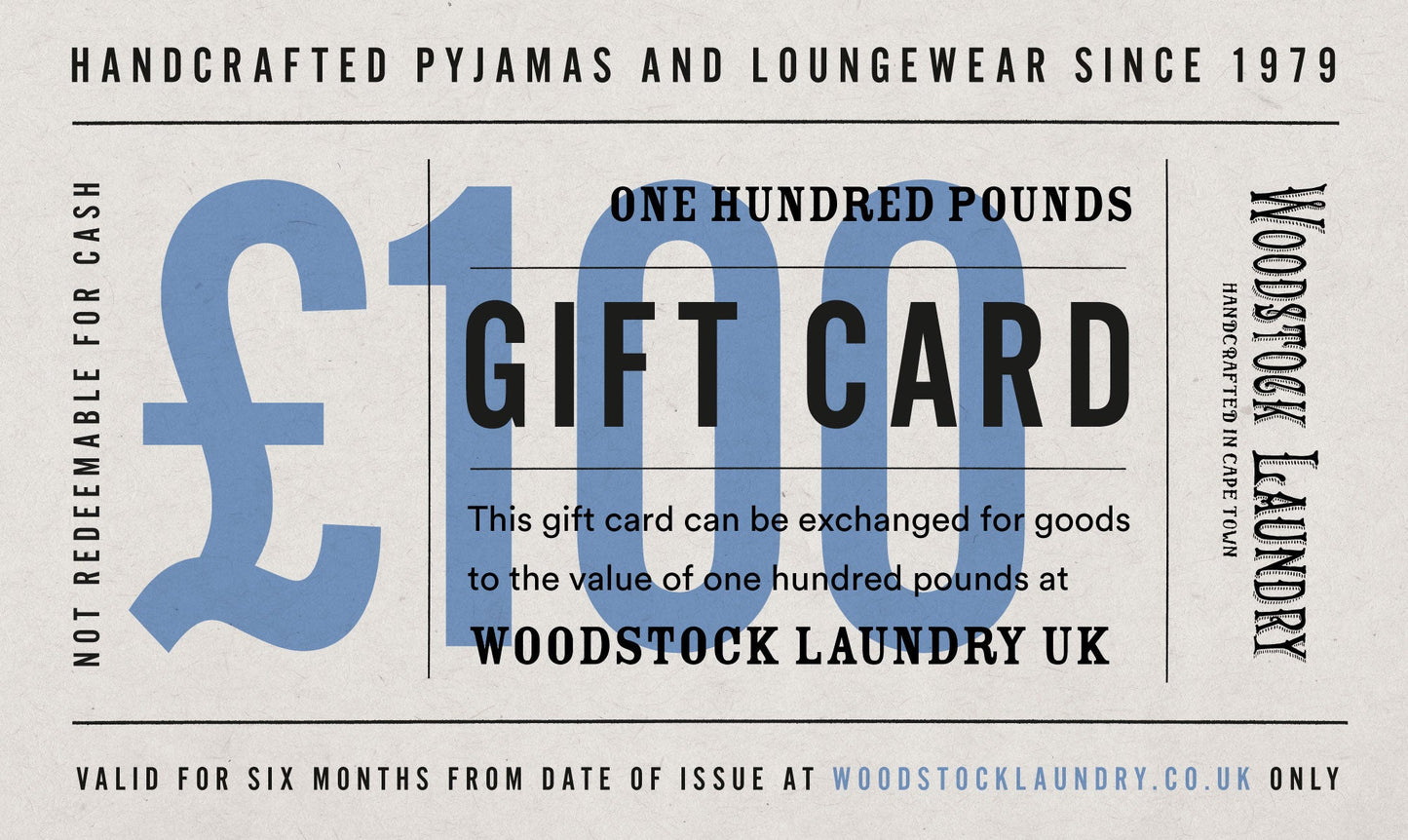 Woodstock Laundry UK Gift Card