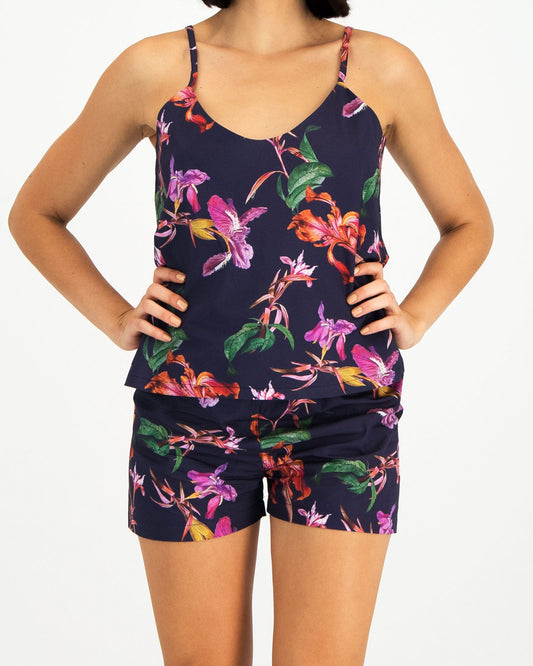 Womens Camisole Pyjamas - Iris Navy