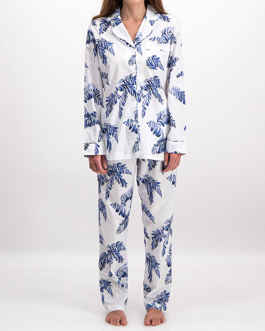 Womens Long Pyjamas - Hand Leaf