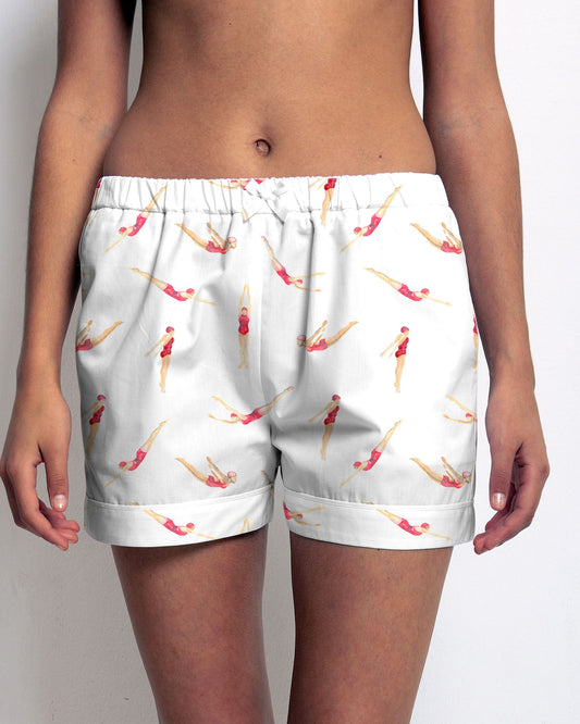 Womens Lounge Shorts - Divers