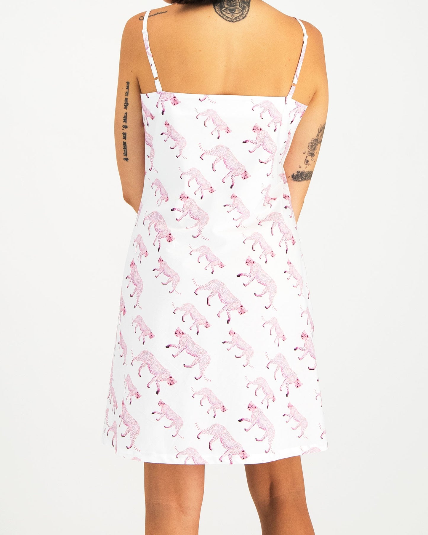 Womens Chemise Nighty - Pink Cheetahs