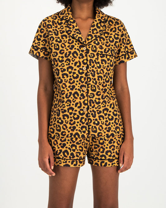 Womens Short Pyjamas - Leopard