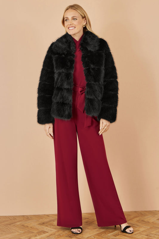 Yumi Black Luxe Faur Fur Coat