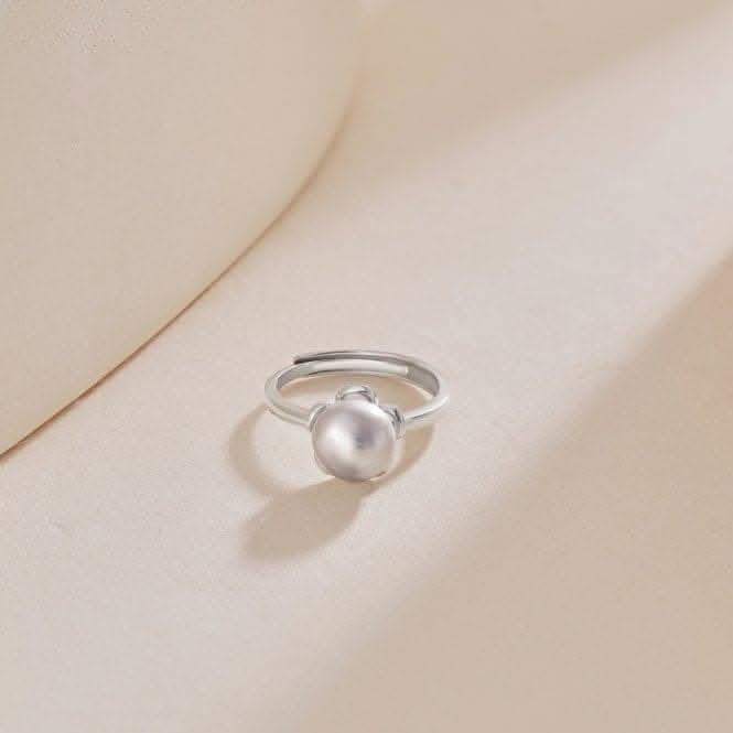 Adjustable Fresh Water Pearl Flower Ring ERLR002
