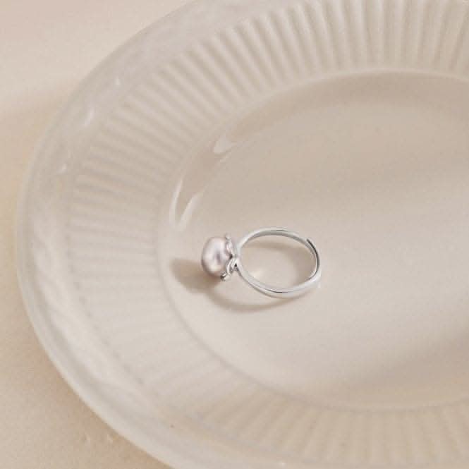 Adjustable Fresh Water Pearl Flower Ring ERLR002