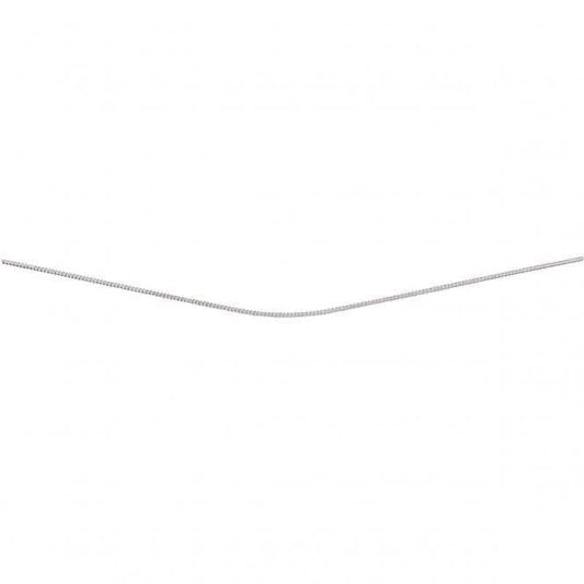 Beginnings Sterling Silver Curb Chain With Extender With Rhodium Plate Chain N3816