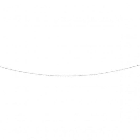 Beginnings Sterling Silver N3180 Diamond Cut Oval 46cm Chain