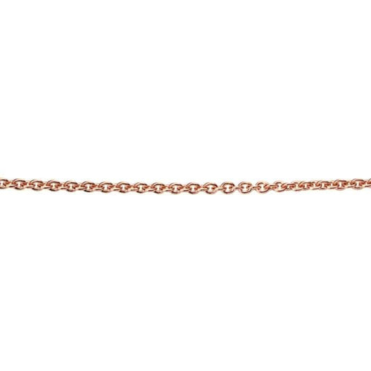 Beginnings Sterling Silver N3909 Rose Gold Curb 56+5cm Chain