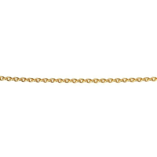 Beginnings Sterling Silver N3910 Yellow Gold Curb 56+5cm Chain