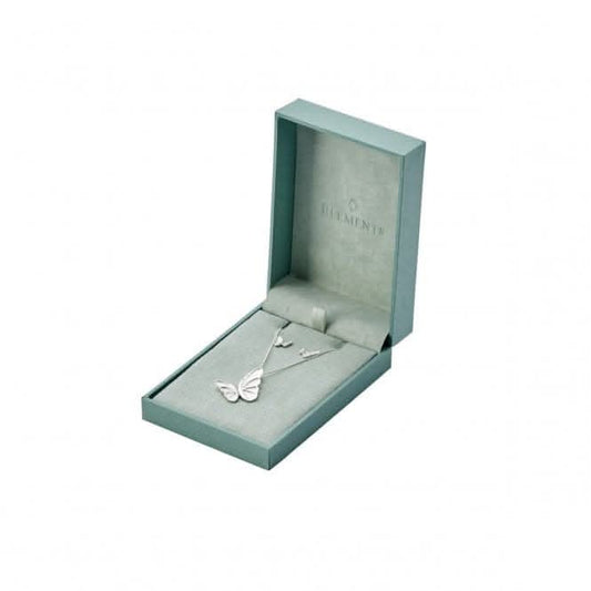 Elements Silver 3D Cherry Blossom With CZ Centre Pendant P4710C