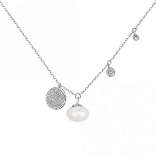 Fresh Water Pearl Disc Necklace ERLN018