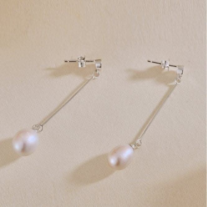 Fresh Water Pearl Long Dropper Earrings ERLE027