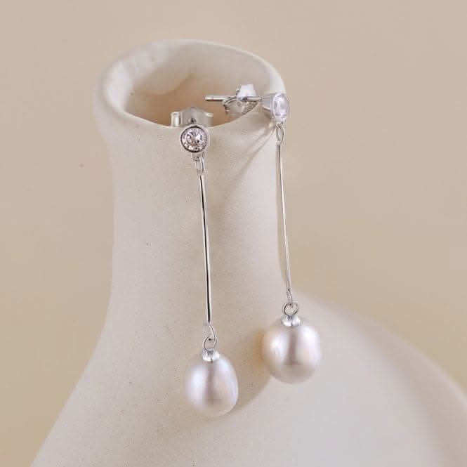 Fresh Water Pearl Long Dropper Earrings ERLE027