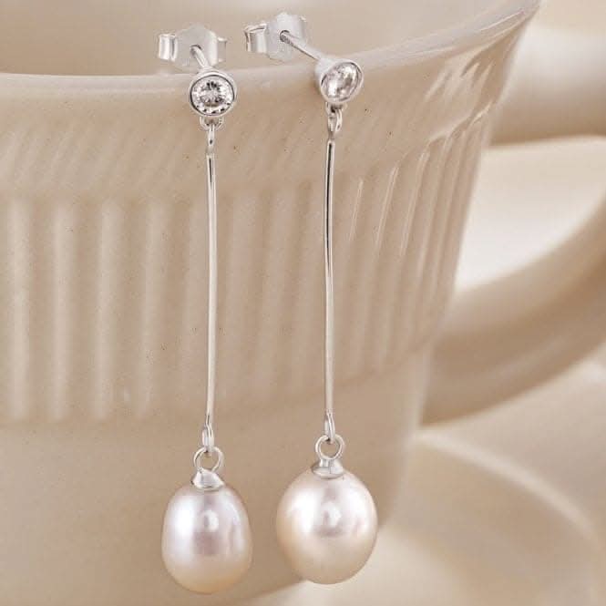 Fresh Water Pearl Long Dropper Earrings ERLE027