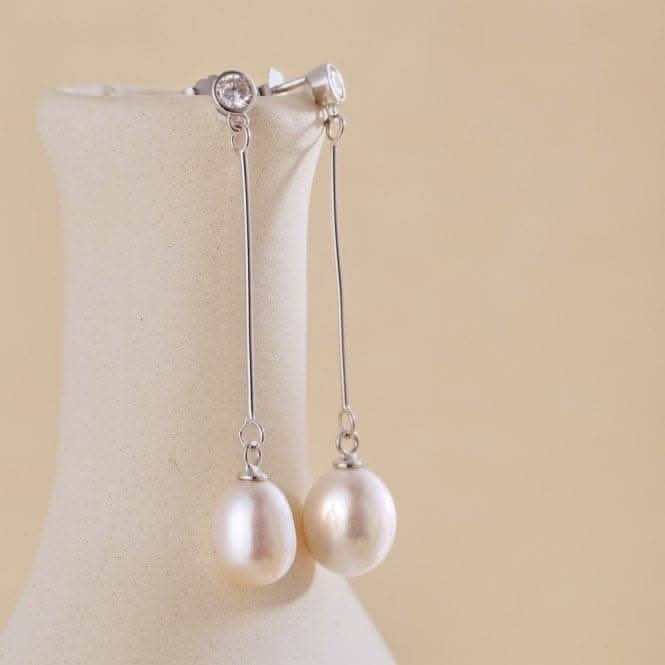 Fresh Water Pearl Long Dropper Earrings ERLE027