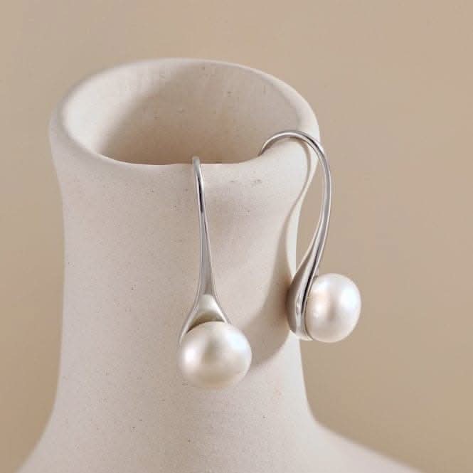 Fresh Water Pearl Rigid Dropper Earrings ERLE019
