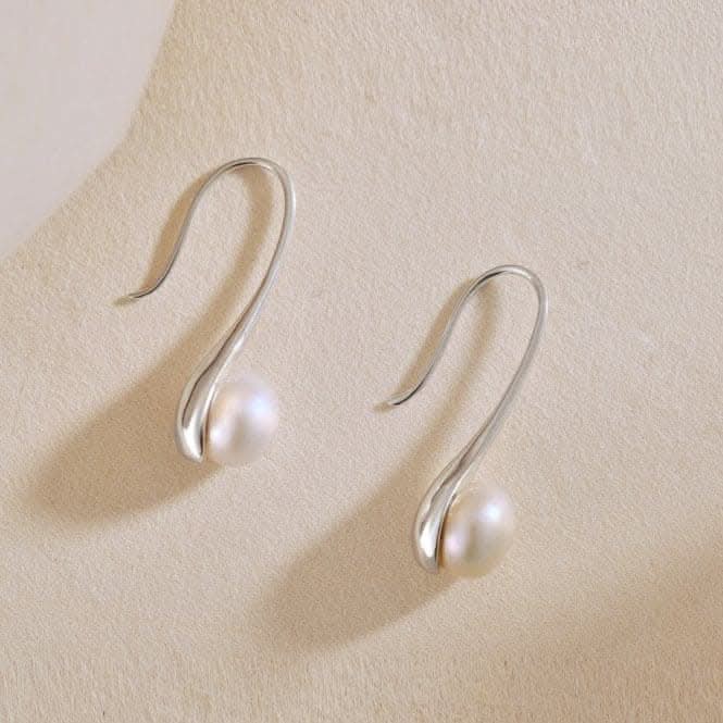 Fresh Water Pearl Rigid Dropper Earrings ERLE019