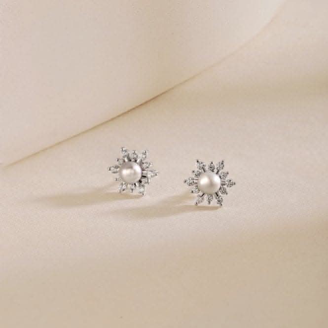 Fresh Water Pearl Sparkling Earrings ERLE030