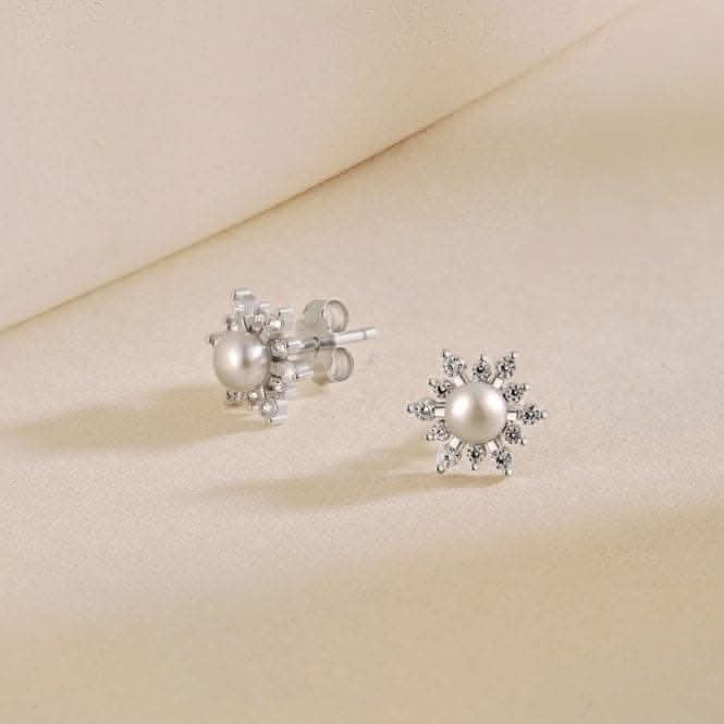 Fresh Water Pearl Sparkling Earrings ERLE030