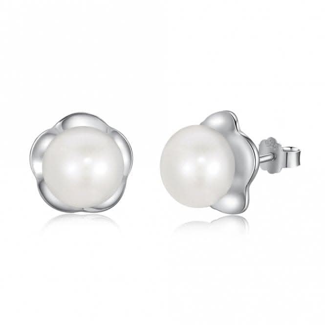 Fresh Water Pearl Wavy Edge Earrings ERLE034